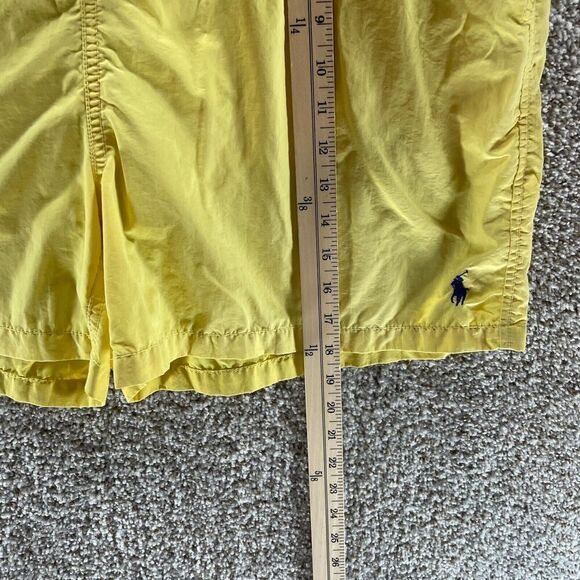 Vintage Polo Ralph Lauren Swim Trunks Men 2XL XXL Yellow Pockets Swimwear Shorts - Picture 5 of 12